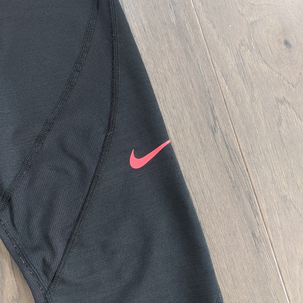 Nike Pro Hyperwarm Black Leggings Tight Med - Picture 2 of 8